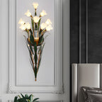 Glass Flower Sconce Country American Style Nature Fixtures