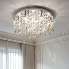 Glass Flush Mount Ceiling Light French Eye-Caring Creative Light