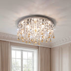 Glass Flush Mount Ceiling Light French Eye-Caring Creative Light