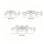 Glass Flush Mount Lighting Modern Creative LED Ceiling Light