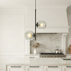 Glass Hanging Pendant Lights Minimalist Double Globes Ceiling Light