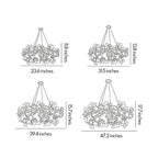 Glass Leaf Chandelier Modern Brass and Art Ceiling Light
