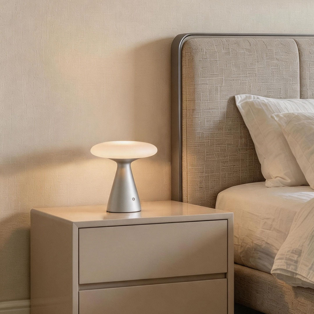 Glass Mushroom Table Lamp Vintage Ambient Reading Lamp