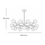 glass sputnik light Modern metal 15-Light Ceiling light