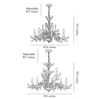 Gold Candlestick Chandelier Branch Crystal Ceiling Light