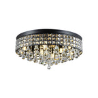 Gold Crystal Flush Mount Light Round LED Ceiling Light Fixture