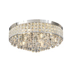 Gold Crystal Flush Mount Light Round LED Ceiling Light Fixture