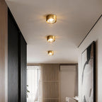 Gold Downlights Nordic Style Round LED Brass and Acrylic Light