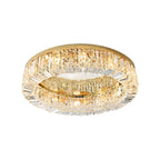 Modern Crystal Ceiling Light Elegant Ring-Shaped Light