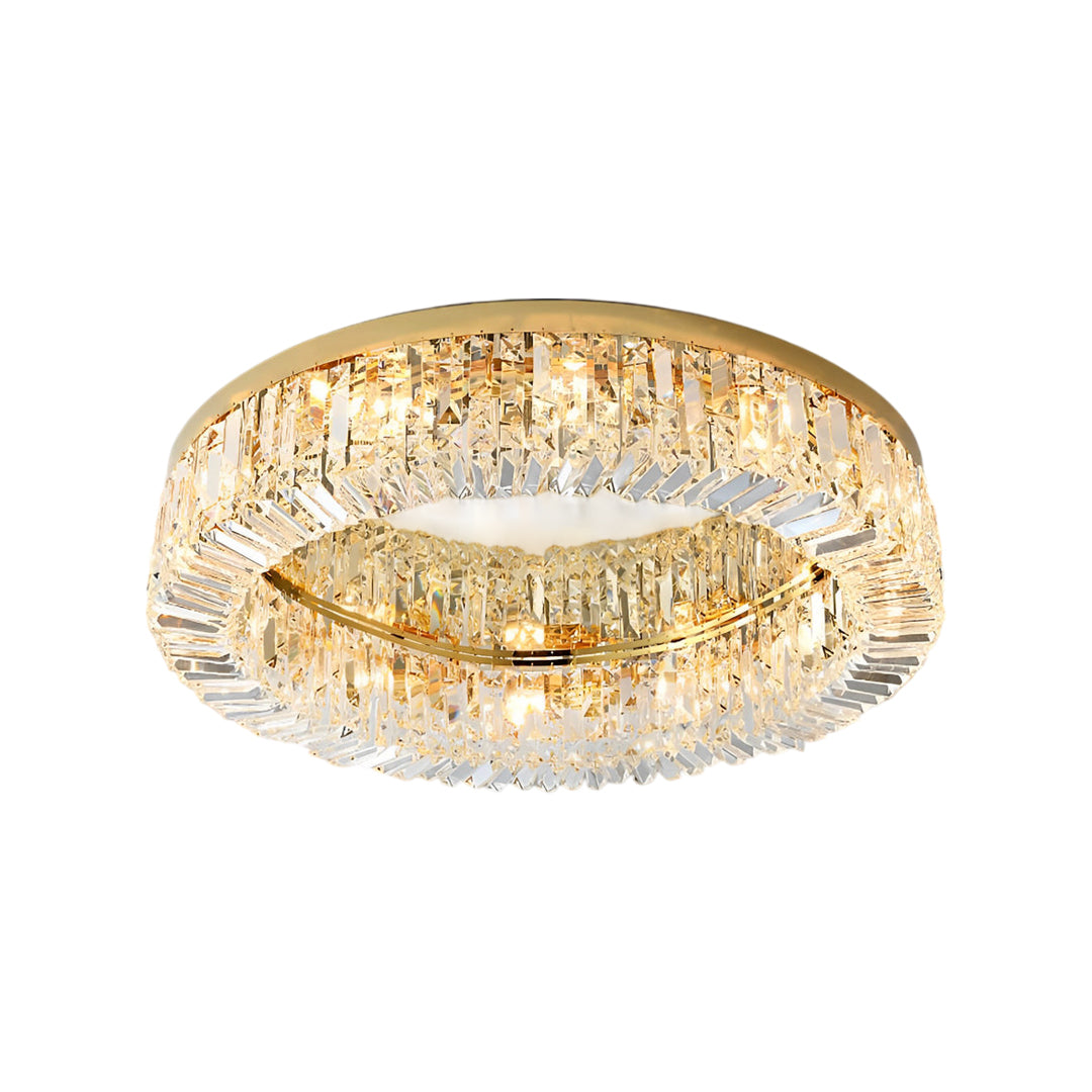 Modern Crystal Ceiling Light Elegant Ring-Shaped Light