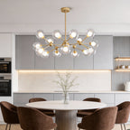 glass sputnik light Modern metal 15-Light Ceiling light