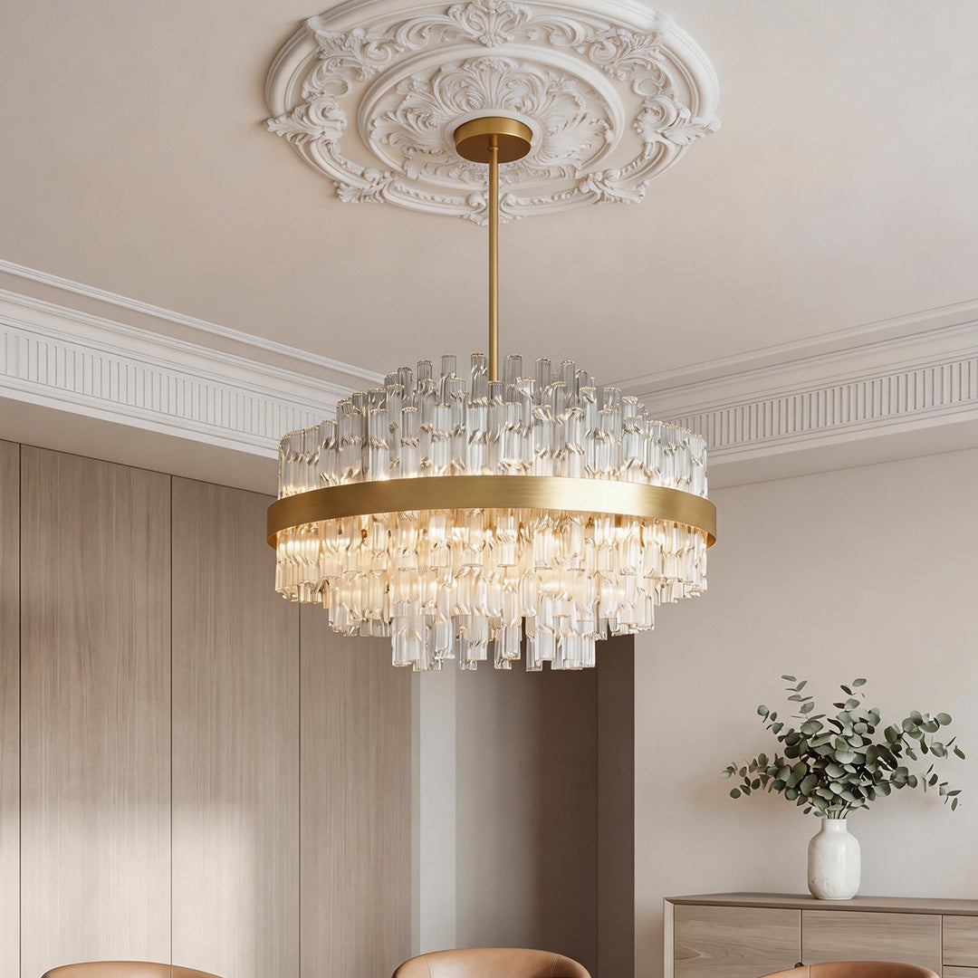 Industrial Modern Chandelier Full Copper Luxury Ceiling Light