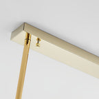 Gold Rectangular Chandelier Modern Crystal Ceiling Light