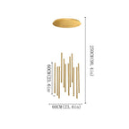 Linear Cluster Elongated Cylindrical LED Modern Pendant Light Chandelier