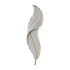 Feather Wall Light Modern Luxury LED White Resin Art Corridor Lamp
