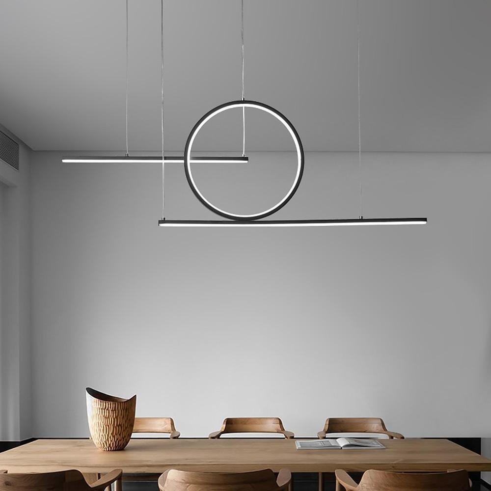 Circle Linear Design LED Modern Pendant Lighting Hanging Ceiling Lights for Dining Room