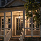 2 PCS Hanging Outdoor Pendant Lights Vintage Glass Ceiling Light