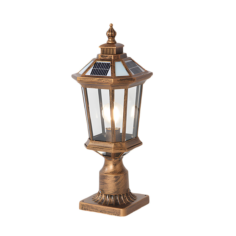 Solar Column Pillar Lights LED Waterproof Garden Fence Post Light