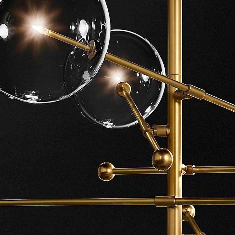 Geometrical Globe Chandelier Lamp Metal Glass Kitchen Dining Room Ceiling Light