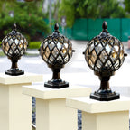 [Open-Box]Glass Aluminum Round Ball Waterproof LED Outdoor Fence Post Lights