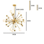 Modern Nordic Cluster Sputnik Chandelier Globe Glass Bubble Chandelier 12 Bulbs