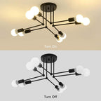 8-light LED Modern Sputnik Chandelier Ceiling Lights Pendant Lighting