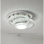Gradated Flush Mount Ceiling Light Industrial Acrylic Stainless Steel LED Light