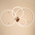 Circle Aluminum Large Chandeliers for High Ceilings Living Room Ceiling Lights