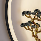 Chinese Greeting Pine Outdoor Wall Light Eastern Style Outdoor Sconce