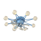 Indoor Ceiling Fans with Lights Star-Shaped Adjustable Light