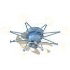 Indoor Ceiling Fans with Lights Star-Shaped Adjustable Light
