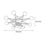 Indoor Ceiling Fans with Lights Star-Shaped Adjustable Light