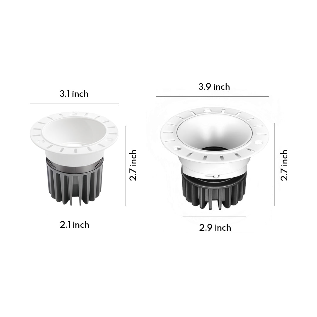 2 PCS Indoor LED Spotlight Deep Anti-Reflective Ceiling Light