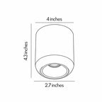 2 PCS Spotlight Lamps Round Anti-Glare Surface-Mount Light