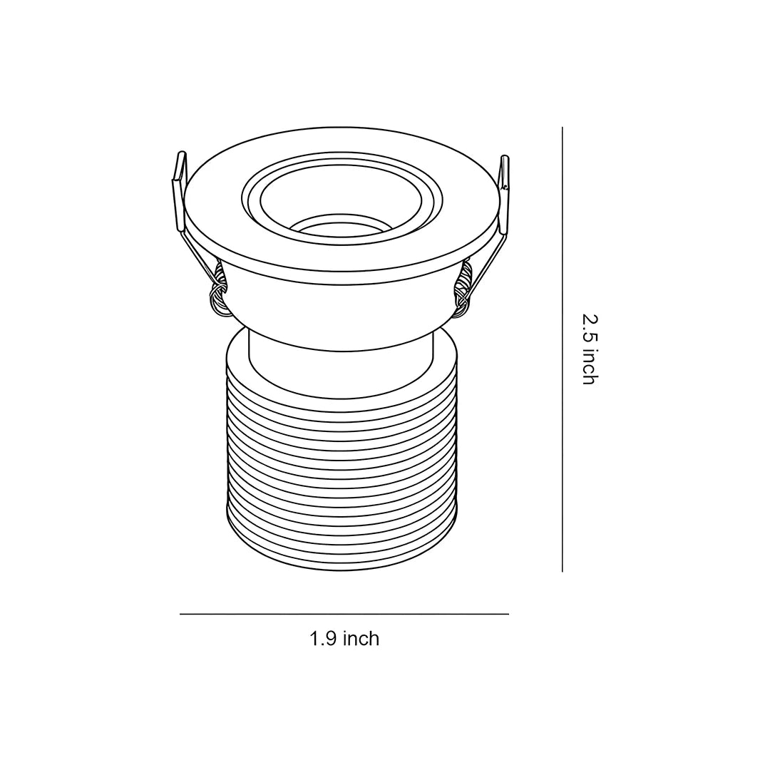 Indoor Spotlights Embedded Deep-Bowl Ceiling Light