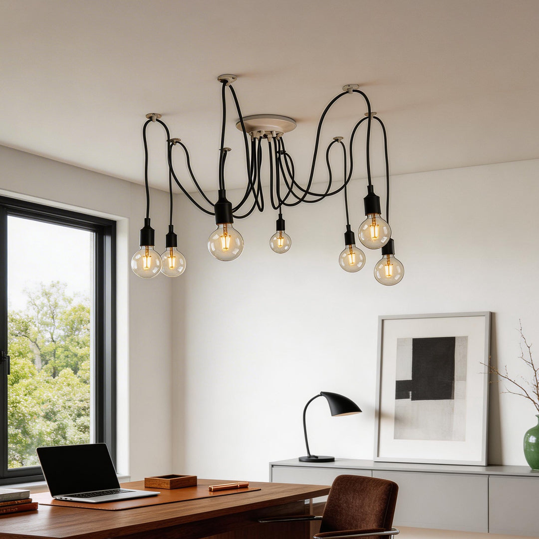 Spider Chandelier Colorful Adjustable 10-Heads LED Ceiling Lights