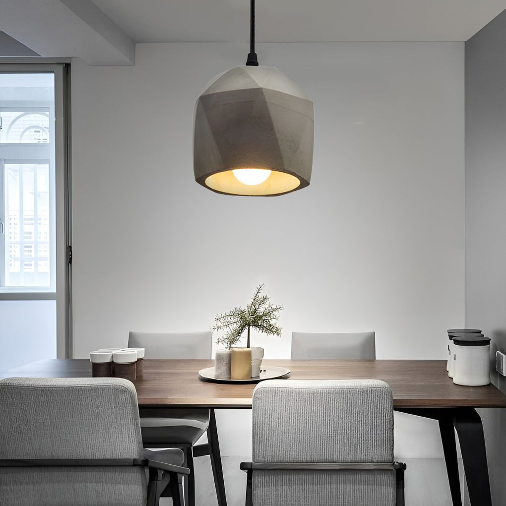 Cement Look Pendant Lights Industrial Style Unique Ceiling Light