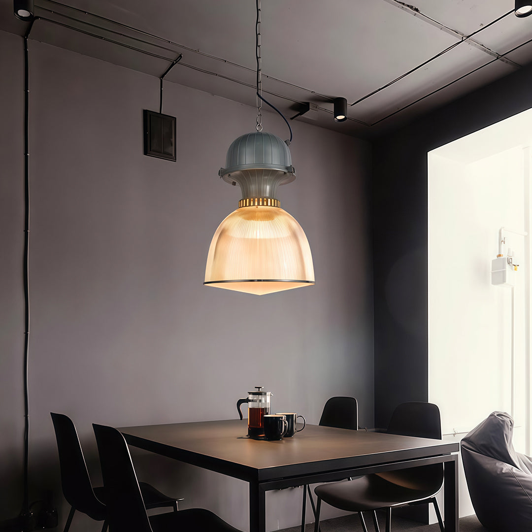 Industrial Style Pendant Lighting Gray Aluminum Ceiling Light
