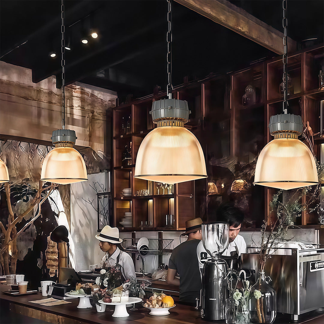 Industrial Style Pendant Lighting Gray Aluminum Ceiling Light