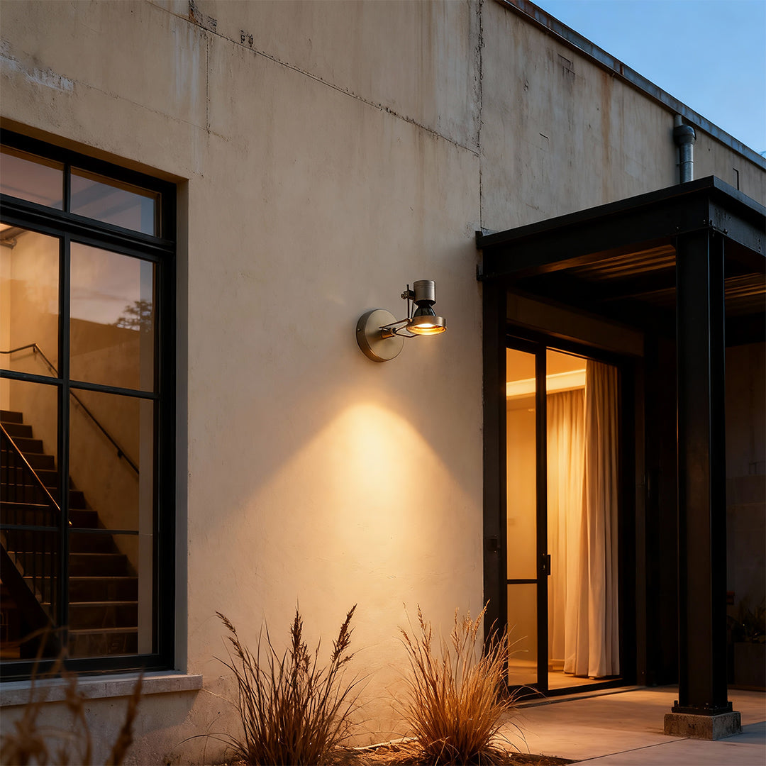 Industrial Wall Lights Silver Die-Cast Aluminum Metal Lamp