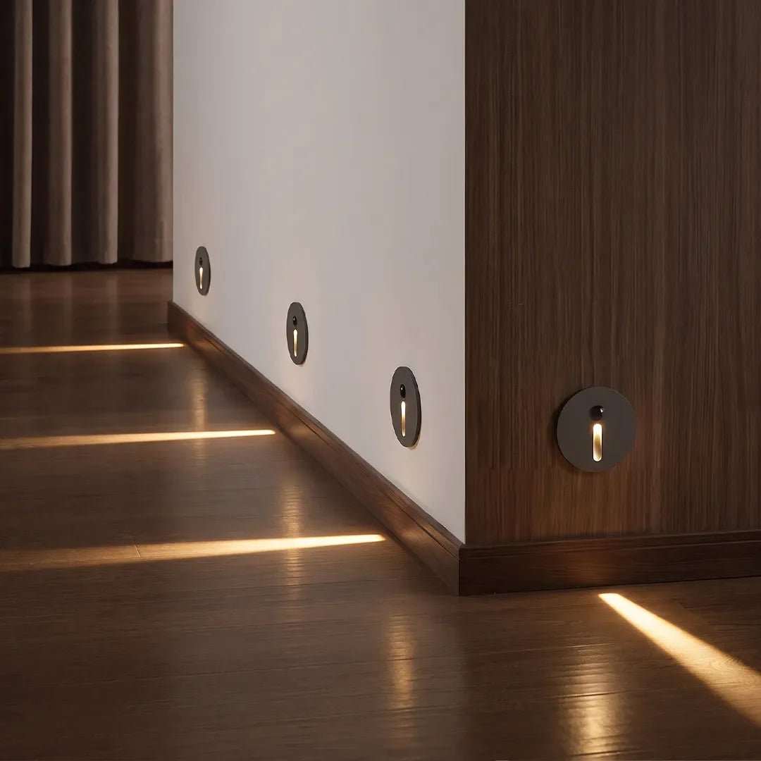 Interior Stair Step Lights Round Infrared Flush Mount LED Light