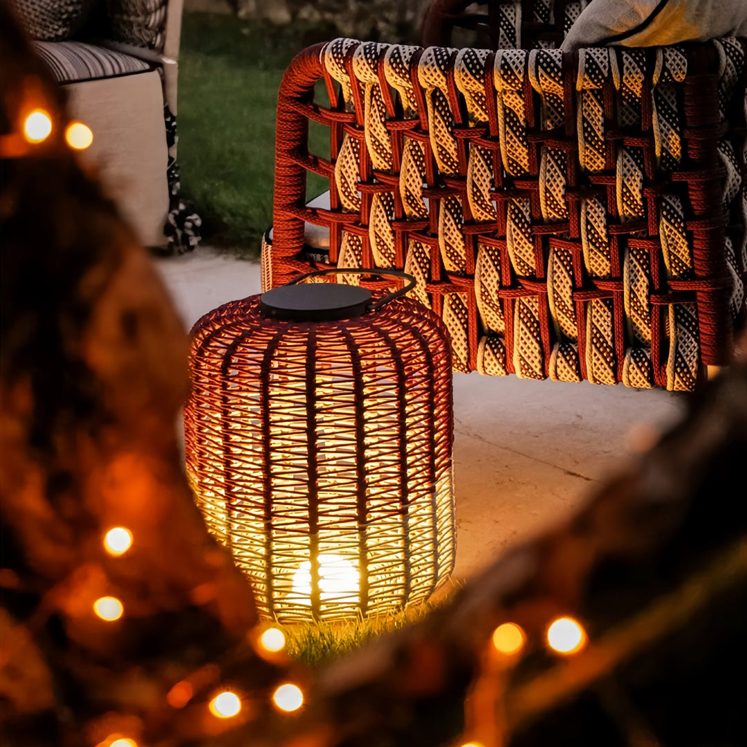 Outdoor LED Lantern Waterproof Woven Minimalist Decorative Lights