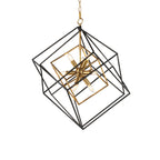 Industrial Dual-Color Iron Square Pendant