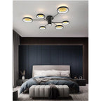 Modern Ring Ceiling Light Satellite-Style Sculptural LED Light