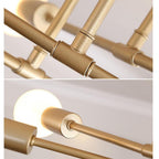 6-Lights Globe LED Sputnik Chandelier Modern Iron Ceiling Light