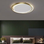 2 Circle Metal Dimmable LED Modern Ceiling Light Flush Mount Lighting