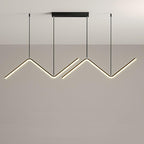 Nordic Minimalist LED 2-Lights Wave Shaped Design Dimmable Pendant Light