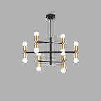 6 Lights LED Modern Gold Geometric Chandelier Hanging Lamp