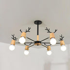 6-light Antlers-shaped LED Nordic Chandeliers Ceiling Lights Hanging Lamp