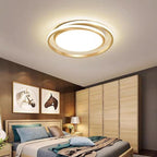 Creative Circular LED Modern Black Gold Flush Mount Ceiling Lighting for Bedroom